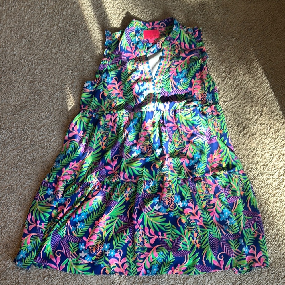 Lilly Pulitzer Vibrant Tropical Dress - sz L